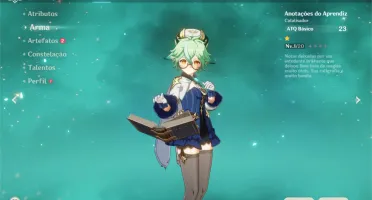 Conta Genshin Impact Com Dilluc, Sucrose Full, Noelle 5* e +