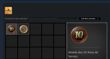 STEAM OLD 18 ANOS, MEDALHA DE 10 E 5 ANOS, 25 JOGOS