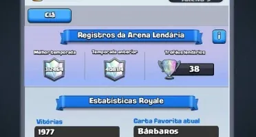 Conta nível 10 3 lendárias sendo uma nível 2 +4000 troféus