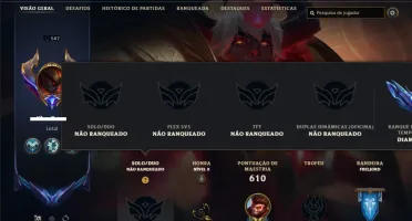 Unranked com TODOS os champs e 205 Skins ( Nivel 547 )