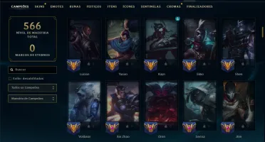 Unranked com 150 Champs e 146 Skins ( SUP / JG ) +7 Vitorios