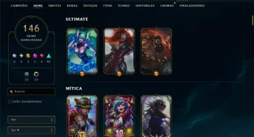 Unranked com 150 Champs e 146 Skins ( SUP / JG ) +7 Vitorios