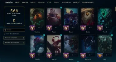 Unranked com 150 Champs e 146 Skins ( SUP / JG ) +7 Vitorios