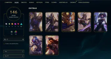 Unranked com 150 Champs e 146 Skins ( SUP / JG ) +7 Vitorios