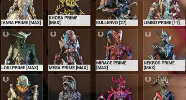 Conta Warframe cheia de skins