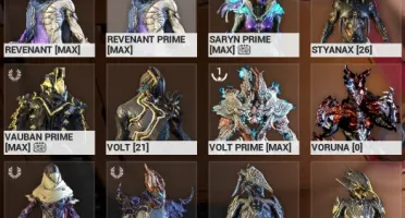 Conta Warframe cheia de skins