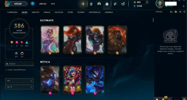 Conta De Lol Com 386 Skins (Riven Campeonato 2012).