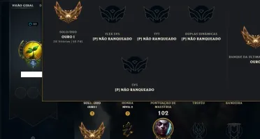 Ouro 1 com 65 Champs e 41 Skins ( ADC / JG )