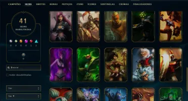 Ouro 1 com 65 Champs e 41 Skins ( ADC / JG )