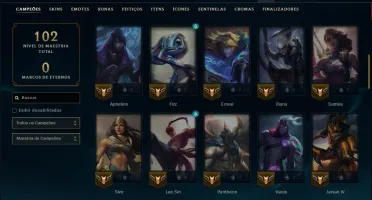 Ouro 1 com 65 Champs e 41 Skins ( ADC / JG )