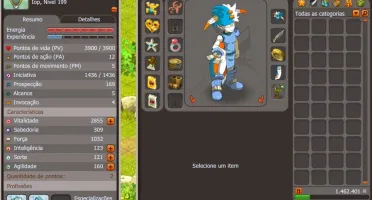 Dofus Iop Level 199 Spiritia set vivo montaria camaleão