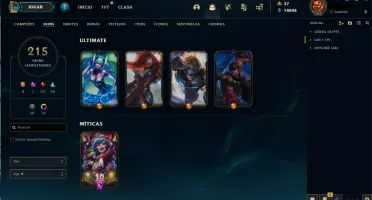 Conta lol Plat 3 Todas Champs e Varias Skins