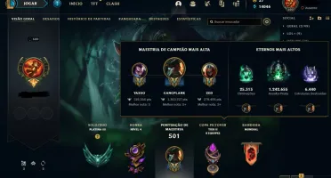 Conta lol Plat 3 Todas Champs e Varias Skins