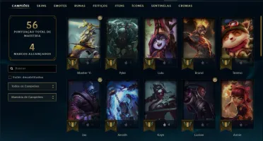 Conta ouro 2 smurf com 2 skins e 38 champs