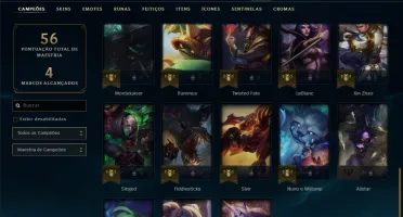 Conta ouro 2 smurf com 2 skins e 38 champs