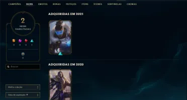 Conta ouro 2 smurf com 2 skins e 38 champs