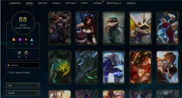 Conta lol com Rammus Rei, Riven campeonato e NICK RARO