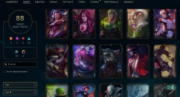 Conta lol com Rammus Rei, Riven campeonato e NICK RARO