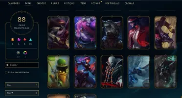 Conta lol com Rammus Rei, Riven campeonato e NICK RARO