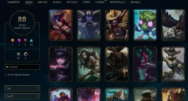 Conta lol com Rammus Rei, Riven campeonato e NICK RARO