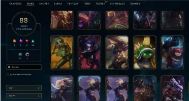 Conta lol com Rammus Rei, Riven campeonato e NICK RARO