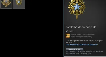 CONTA CS:GO PRIME COM MEDALHAS