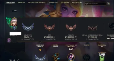 Conta Prata 4 com 112 Skins e 131 Champs + 17 Cromas