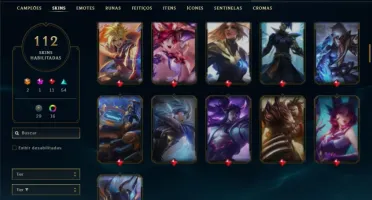Conta Prata 4 com 112 Skins e 131 Champs + 17 Cromas