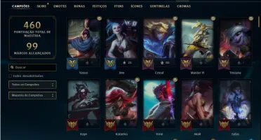 Conta Prata 4 com 112 Skins e 131 Champs + 17 Cromas