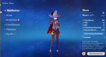 Reroll 18K Gemas + 71 Tiros + Xianyun + Mona + 68 Mochileiro