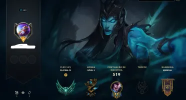 Conta LoL plat 4 flex/prata 2 solo duo 168 skins