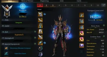Conta Lost Ark - Wardancer 1415 GS (Kazeros)