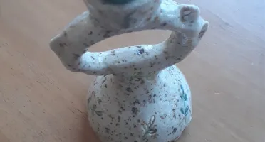 Brincos Arabesco em Polimerclay Verde e Latão
