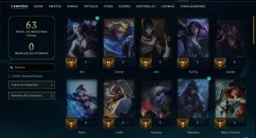 Esmeralda 3 com 55 Champs e 4 Skins ( MONO ADC )