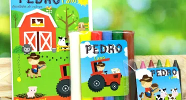 Kit Colorir e Modelar Fazendinha com Sacola Kraft P