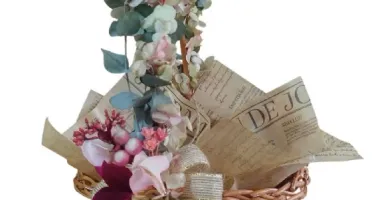Mini Cesta de Florista decorada