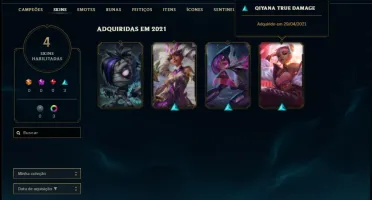 Conta platina 2 com 4 skins e 28 champs