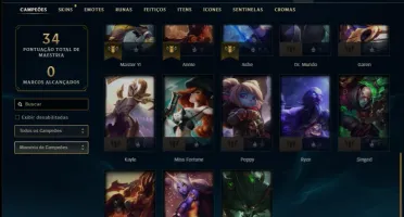 Conta platina 2 com 4 skins e 28 champs