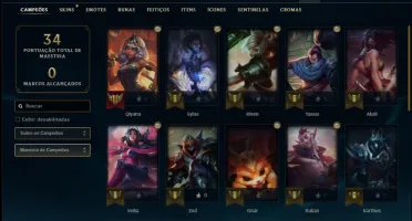 Conta platina 2 com 4 skins e 28 champs