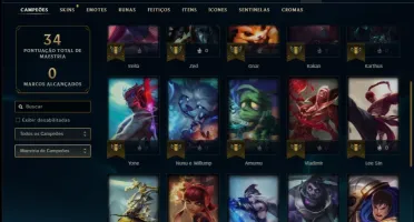 Conta platina 2 com 4 skins e 28 champs