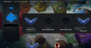 Conta DIAMANTE 4 LOL