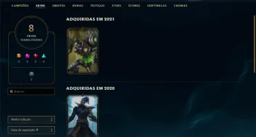 Conta ferro 3 AFUNDADA com 8 skins e 37 champs