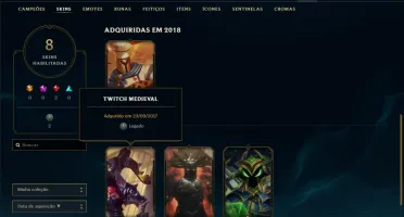 Conta ferro 3 AFUNDADA com 8 skins e 37 champs