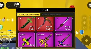 CONTA DE BLOX FRUITS COM GRAVITY FULL V2 DARK BLADE 2X MONEY