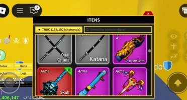CONTA DE BLOX FRUITS COM GRAVITY FULL V2 DARK BLADE 2X MONEY