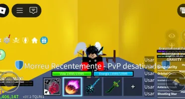 CONTA DE BLOX FRUITS COM GRAVITY FULL V2 DARK BLADE 2X MONEY