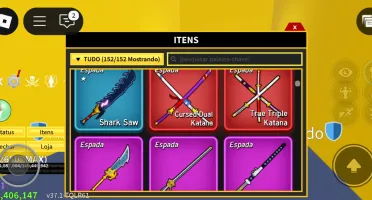 CONTA DE BLOX FRUITS COM GRAVITY FULL V2 DARK BLADE 2X MONEY