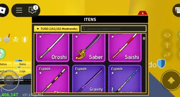 CONTA DE BLOX FRUITS COM GRAVITY FULL V2 DARK BLADE 2X MONEY