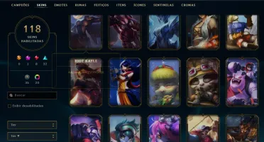 conta lol diamante IV 118 skins com 17k de EA