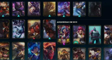 Conta LoL LVL 384 Plat III muitas skins,email p/ troca
